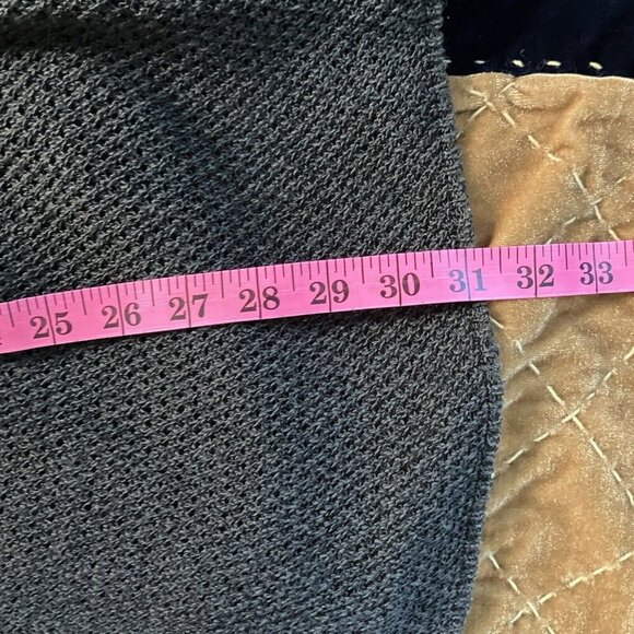 Olsen Europe Cardigan Womens M-L Linen Blend Knit Open Front Lagenlook Boho - Picture 7 of 8